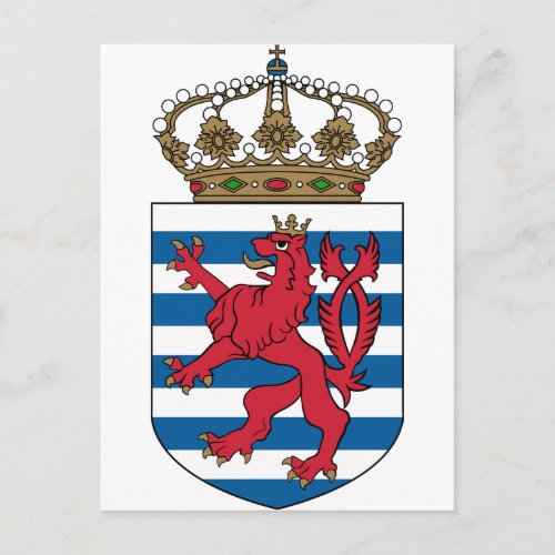 luxembourg emblem postcard