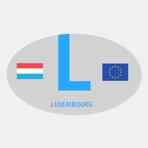 Luxembourg Euro_Oval Sticker