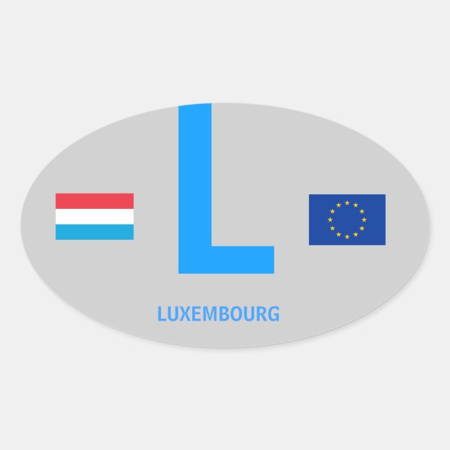 Luxembourg* Euro-Oval Sticker (Front)