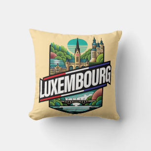Luxembourg Europe Throw Pillow