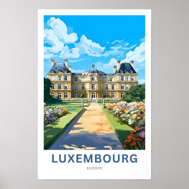 Luxembourg Europe Travel Print (Front)