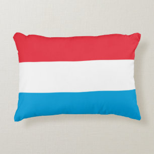 Luxembourg flag accent pillow