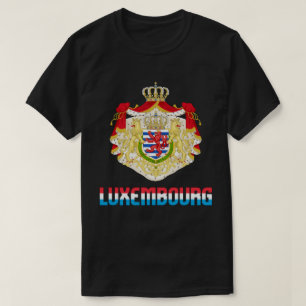 Luxembourg Flag and Coat Of Arms Patriotic T-Shirt