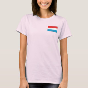 Luxembourg Flag and Map dk T-Shirt