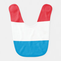 Luxembourg flag baby bib