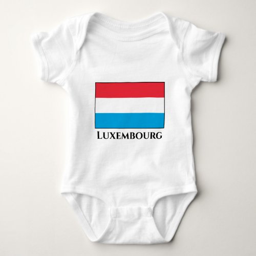 Luxembourg Flag Baby Bodysuit
