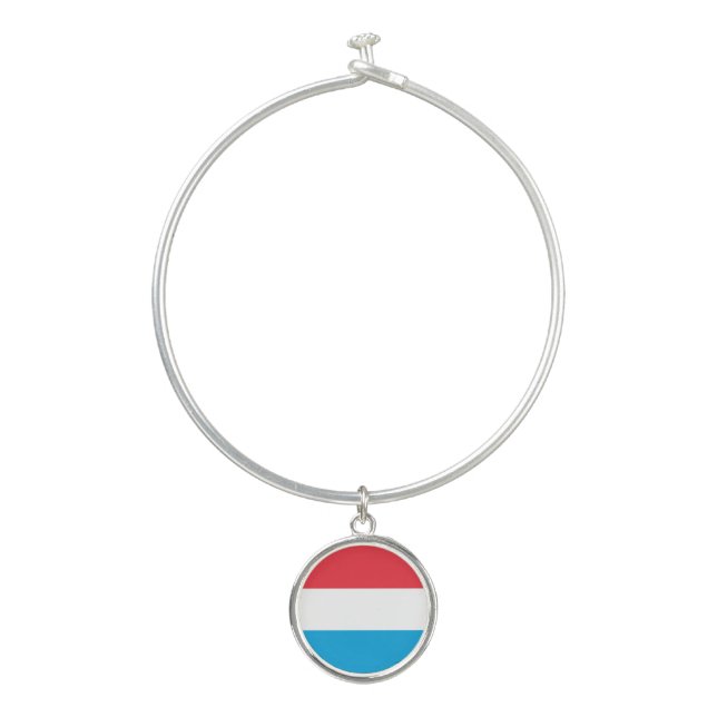 Luxembourg Flag Bangle Bracelet (Front)