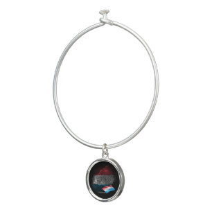 Luxembourg flag bangle bracelet