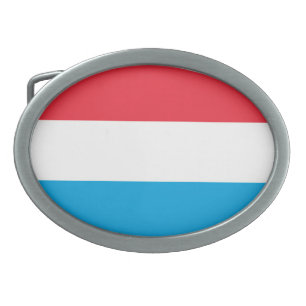Luxembourg flag belt buckle