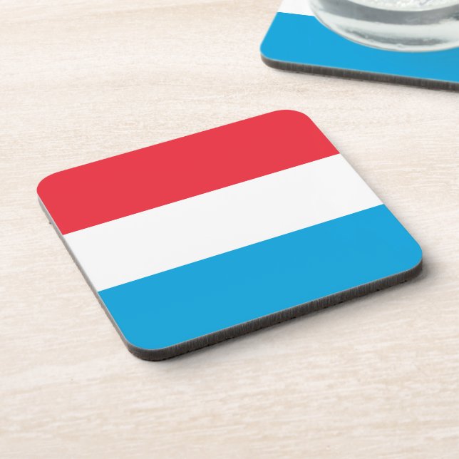 Luxembourg flag beverage coaster (Left Side)