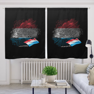 Luxembourg flag blackout curtains