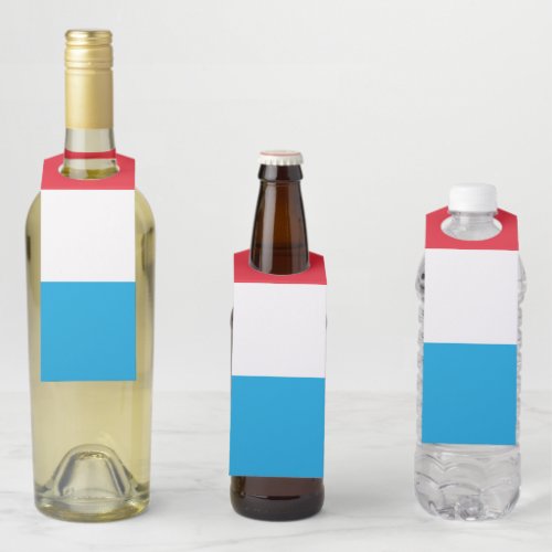 Luxembourg flag bottle hanger tag