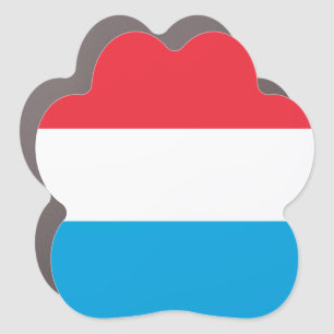 Luxembourg flag car magnet