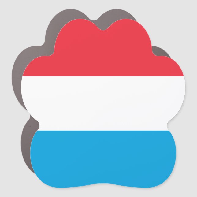 Luxembourg flag car magnet (Front)
