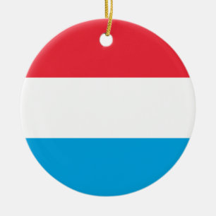 Luxembourg flag ceramic ornament