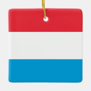 Luxembourg Flag Ceramic Ornament