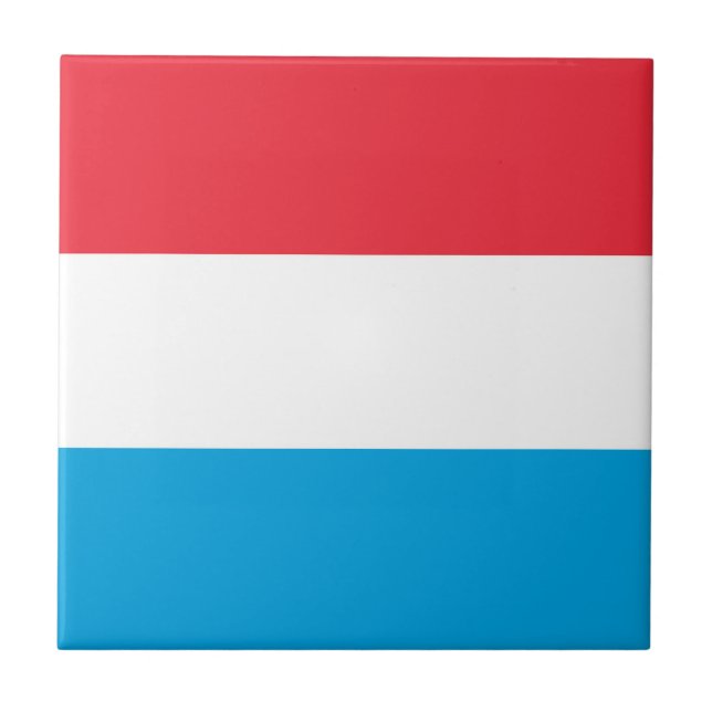 Luxembourg flag ceramic tile (Front)