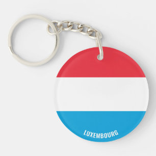 Luxembourg Flag Charming Patriotic Keychain
