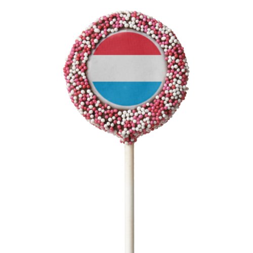 Luxembourg flag chocolate covered oreo pop