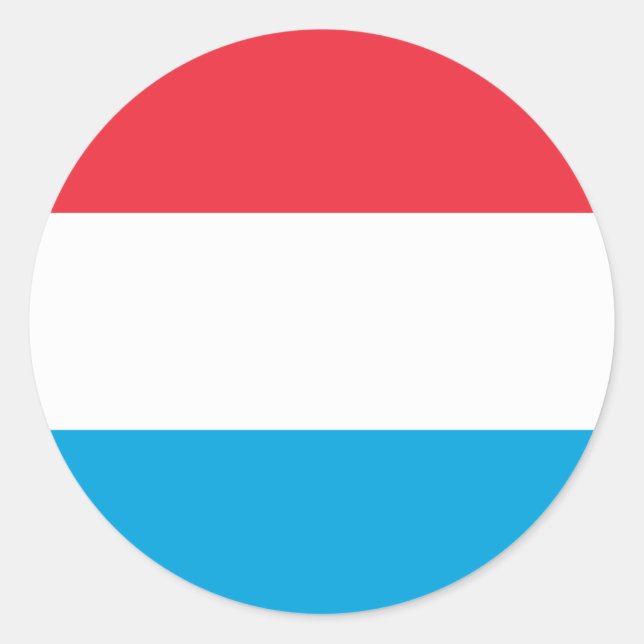 Luxembourg Flag Classic Round Sticker (Front)