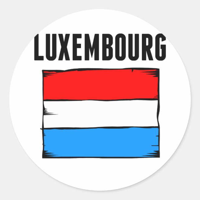 Luxembourg Flag Classic Round Sticker (Front)