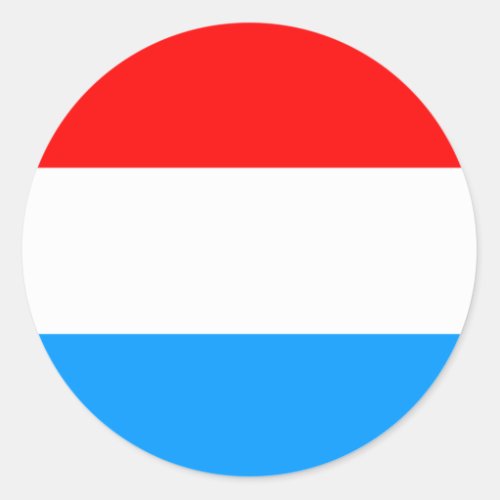 Luxembourg Flag Classic Round Sticker