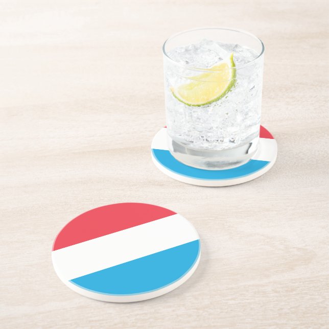 Luxembourg flag coaster (Side)