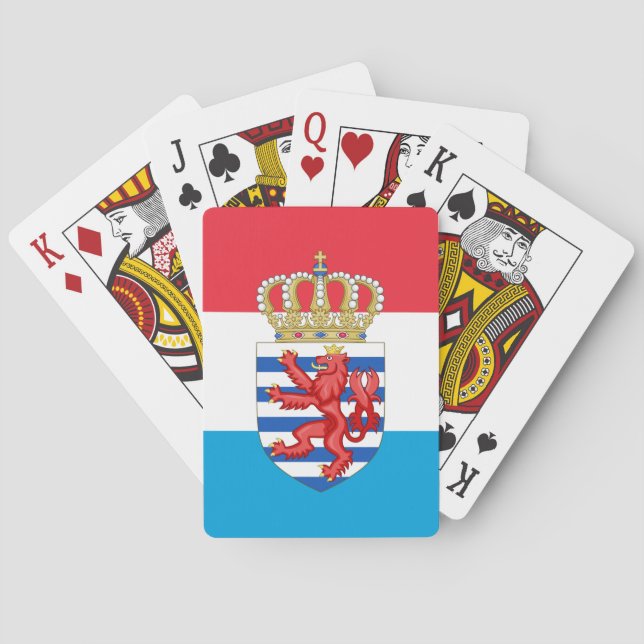 Luxembourg flag/ coat of arms poker cards (Back)