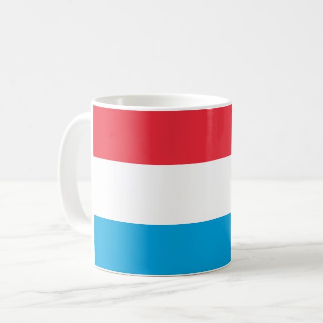 Luxembourg Flag Coffee Mug (Front Left)