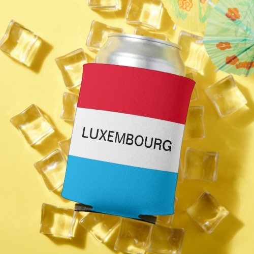 Luxembourg flag custom can cooler