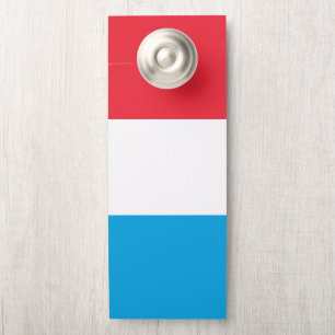 Luxembourg flag door hanger