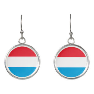 Luxembourg Flag Earrings