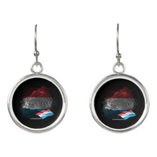 Luxembourg flag earrings
