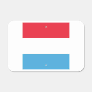 Luxembourg Flag Emblem Metal Sign
