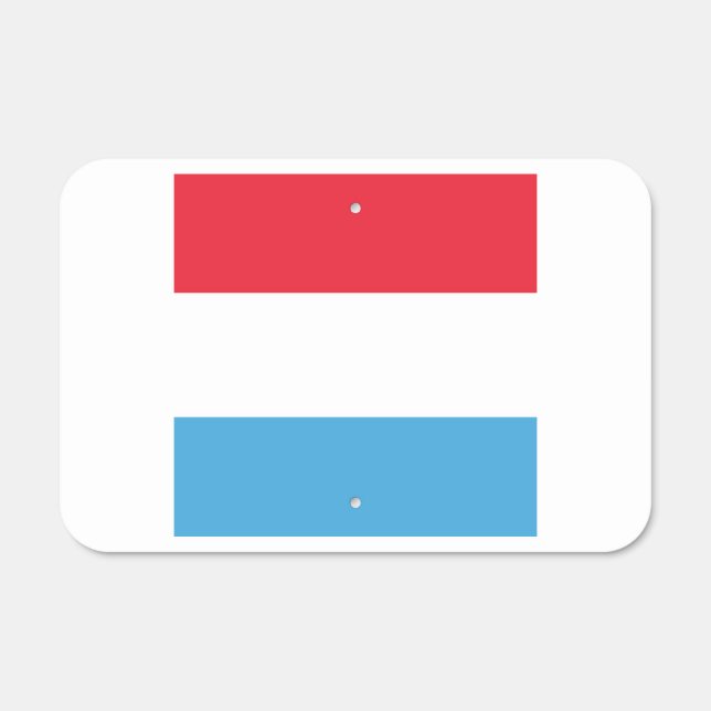 Luxembourg Flag Emblem Metal Sign (Front)