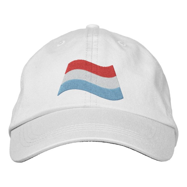 Luxembourg Flag Embroidered Baseball Hat (Front)