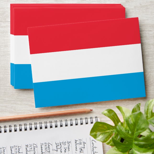 Luxembourg flag envelope (Stacked)