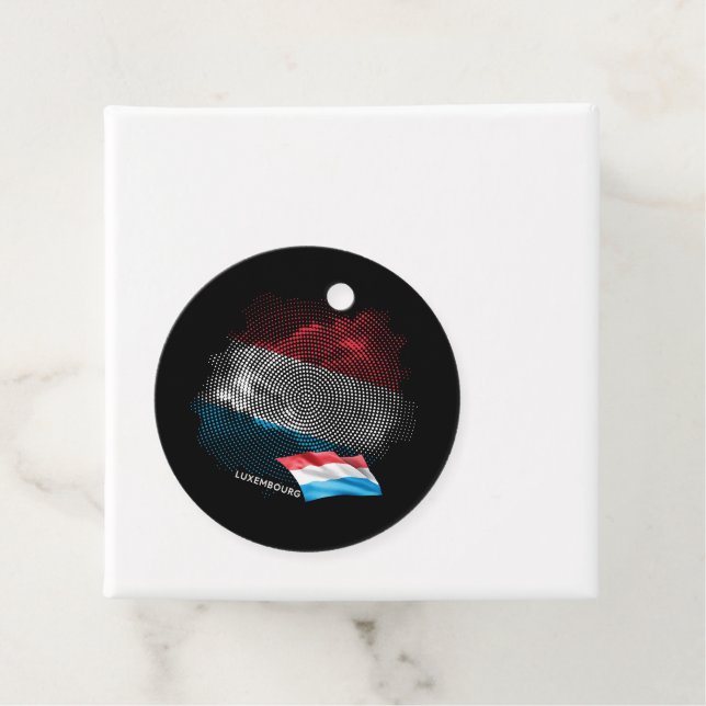 Luxembourg flag favor tags (In Situ)