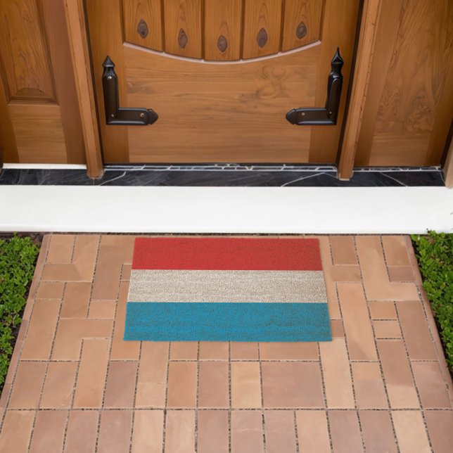 Luxembourg flag fiber doormat (Insitu (Outdoor))