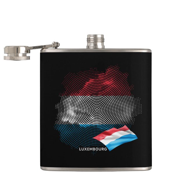 Luxembourg flag flask (Opened)