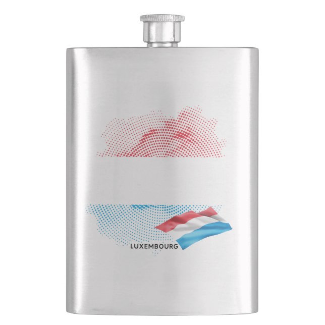 Luxembourg flag flask (Front)