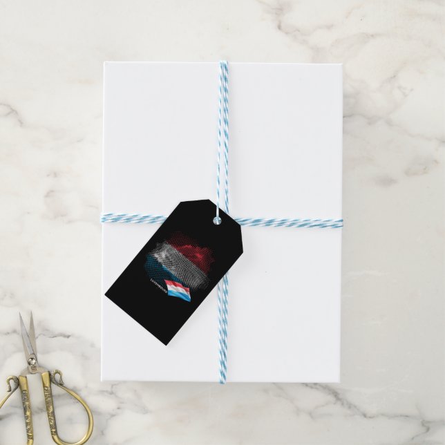 Luxembourg flag gift tags (With Twine)
