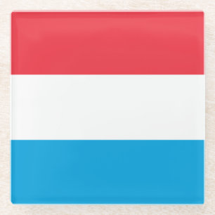 Luxembourg Flag Glass Coaster