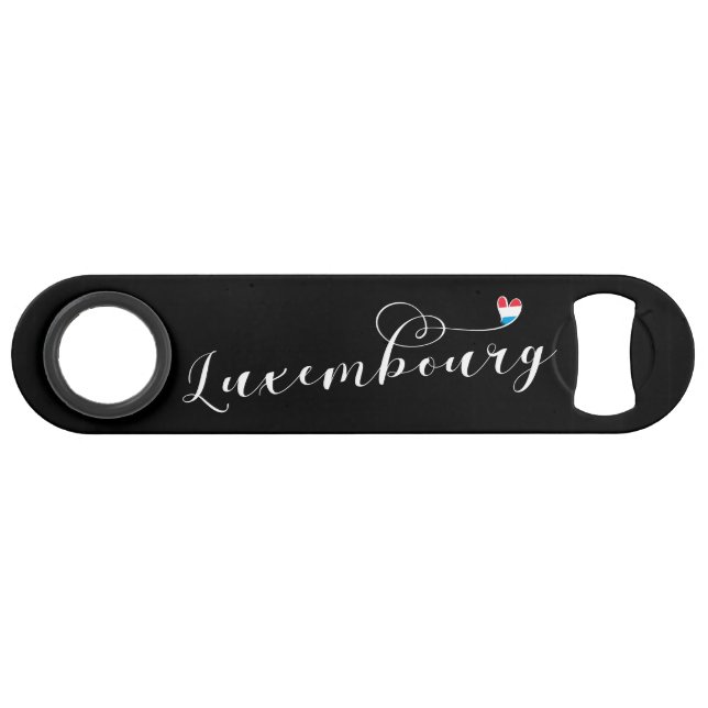 Luxembourg Flag Heart, Luxembourger Bar Key (Front (Horizontal))