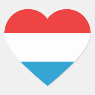 Luxembourg Flag Heart Sticker