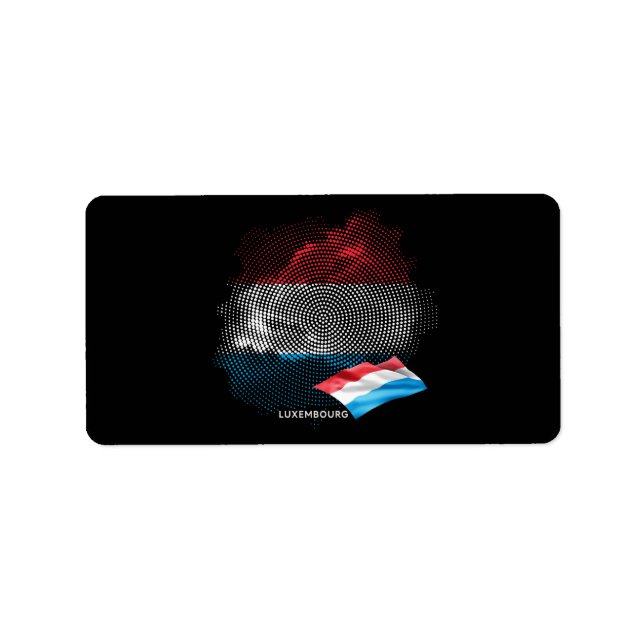 Luxembourg flag label (Front)