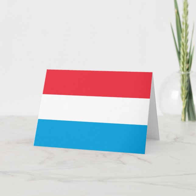 Luxembourg flag letterpress thank you card (Front)