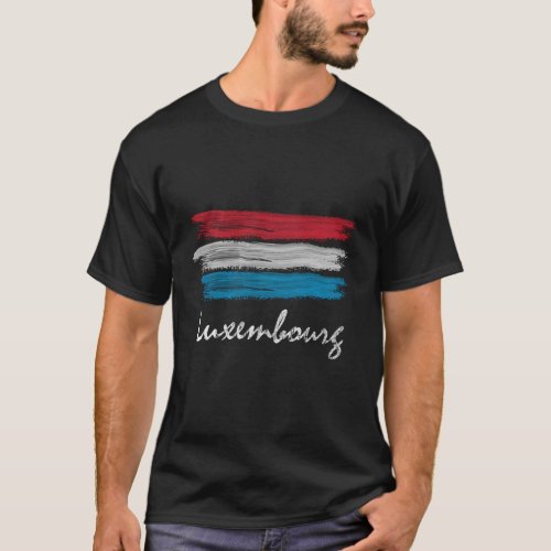 Luxembourg Flag Letzebuerg Europe Travel Luxembour T_Shirt
