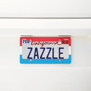 Luxembourg flag license plate frame