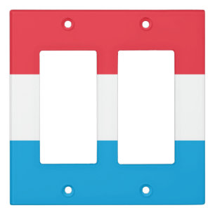 Luxembourg flag light switch cover